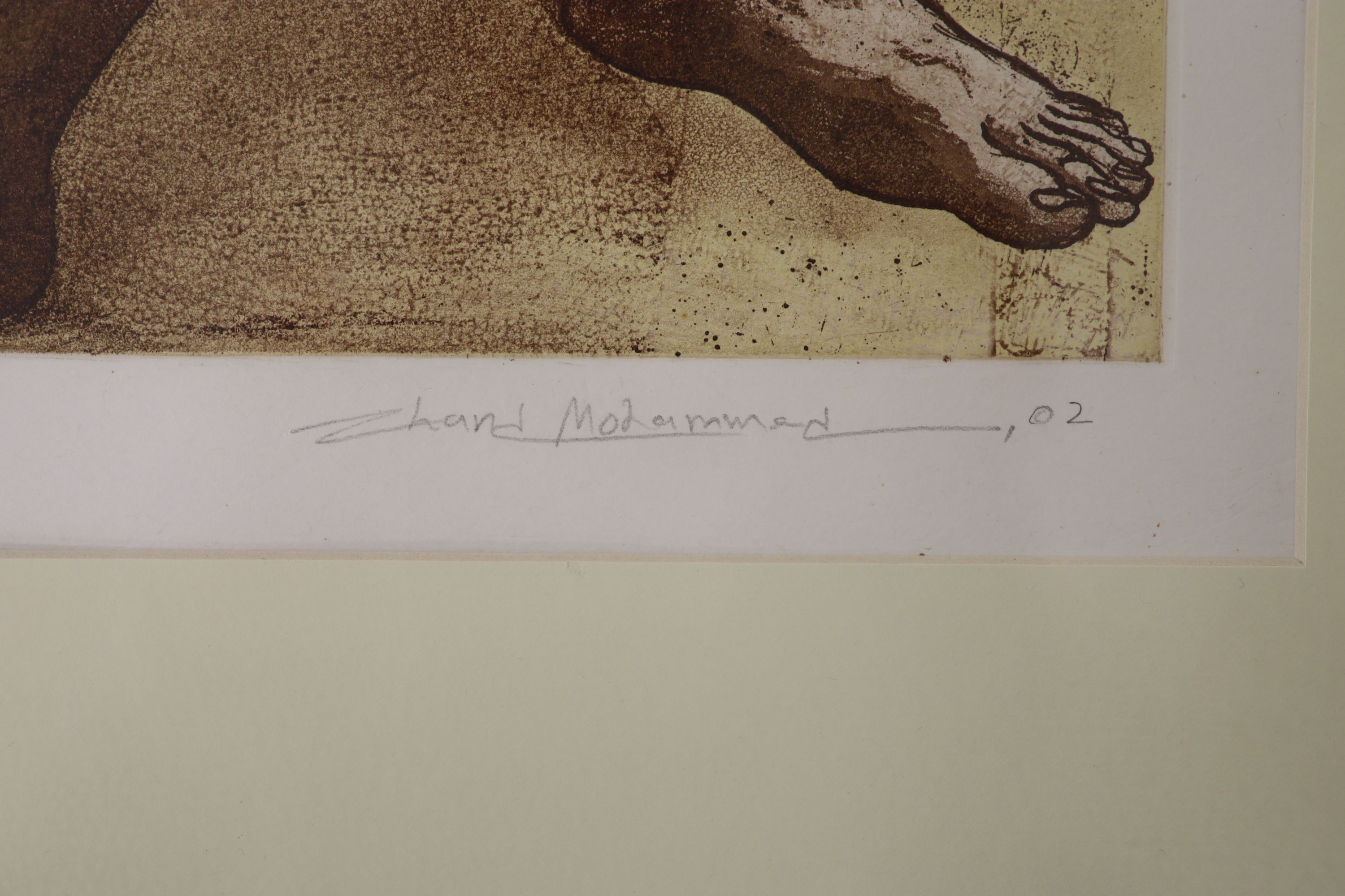 Zhand Mohammed, limited edition print, 'Agony', signed and dated '02, 4/4, 48 x 71cm